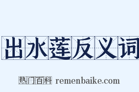 出水莲反义词是什么意思的图片